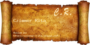 Czimmer Rita névjegykártya